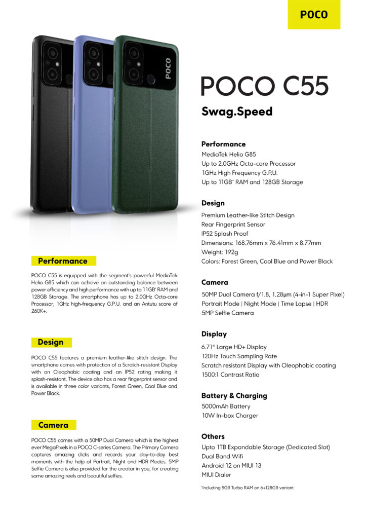 Poco Launches Budget Poco C55 With Mediatek Helio G85 And 5000 Mah Battery Exhibit Tech Launches 9185