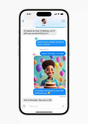 users can use Image Playground to quickly create fun images for their friends, and see personalised suggested concepts related to their conversations.