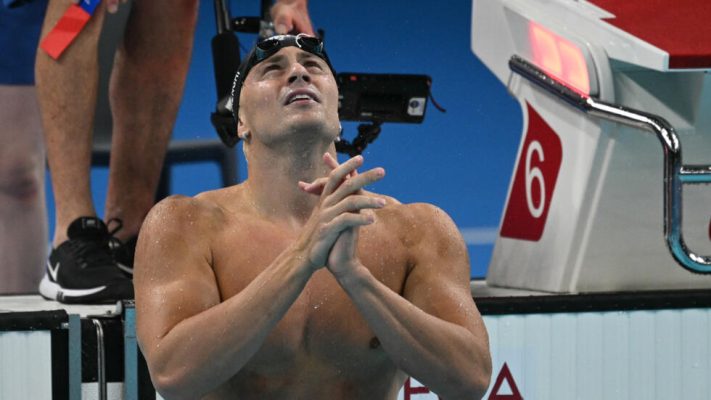 Nicolo Martinenghi of Italy wins Olympic 100m in breaststroke gold