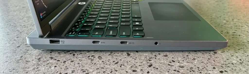 lenovo legion 5i ports left