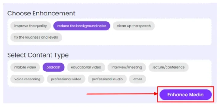 voice enhancer ai will provide you a noise-free and enhanced audio