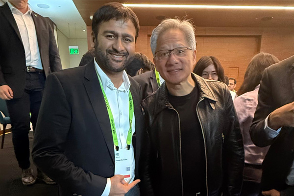 ramesh somani with jensen huang