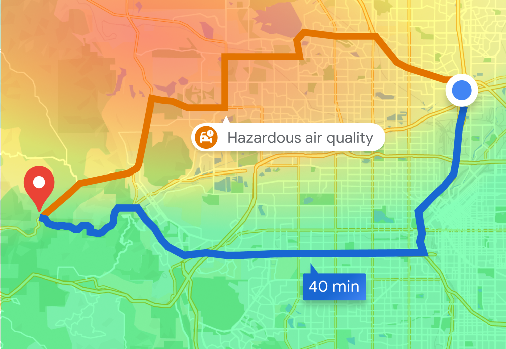 Google Air Quality Index (AQI)